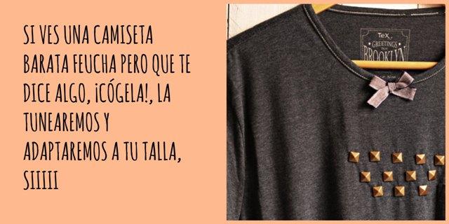 tunear ropa con tachuelas