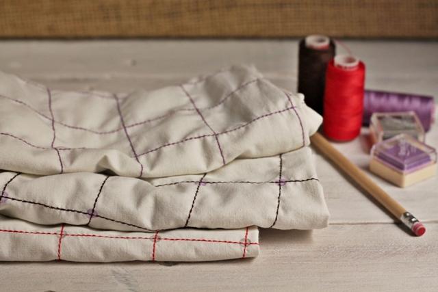 pespunte tripe formando cuadrados