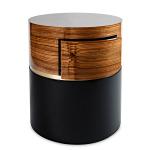 Walnut and black lacquer with touch-latch: $4600 drawer: