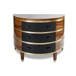 Brass, Walnut and black lacquer: $7550