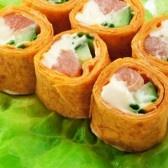 rollo de pepino y salmon