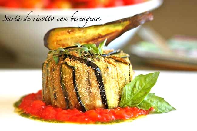 Sartu de risotto y berenjenas