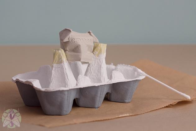 el cartón absorbe mucha pintura