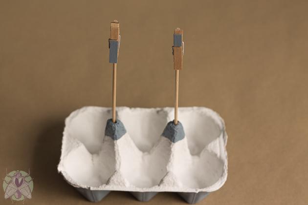 pinzas pintadas asimétricamente