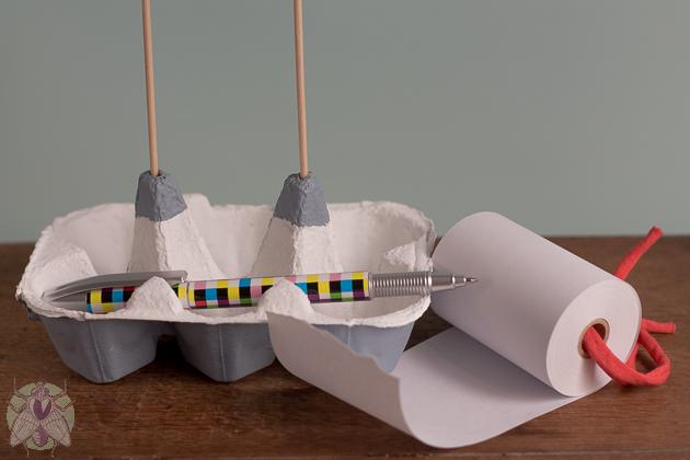 mensaje en una huevera