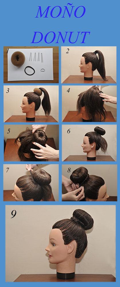 tutorial moño donut