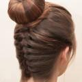 moño con trenza