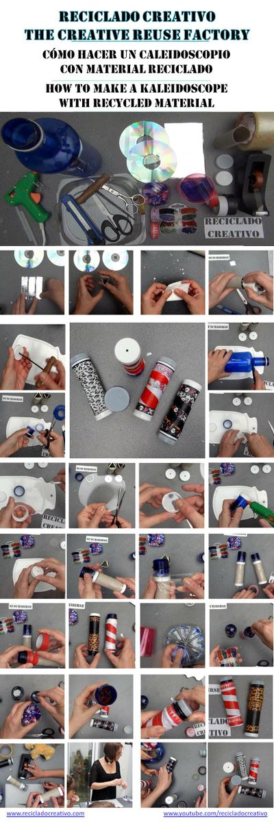 Cómo hacer un caleidoscopio con material reciclado