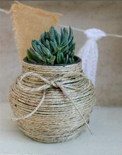 Forrar-jarrón-con-cuerdas