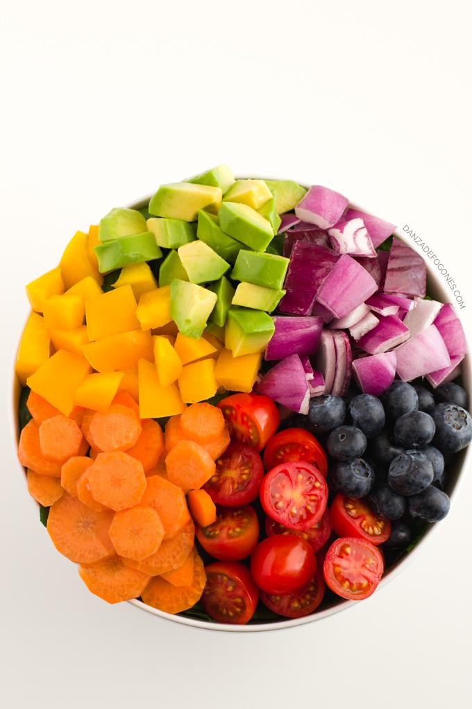 Ingredientes para Ensalada Arcoiris | Danza de Fogones