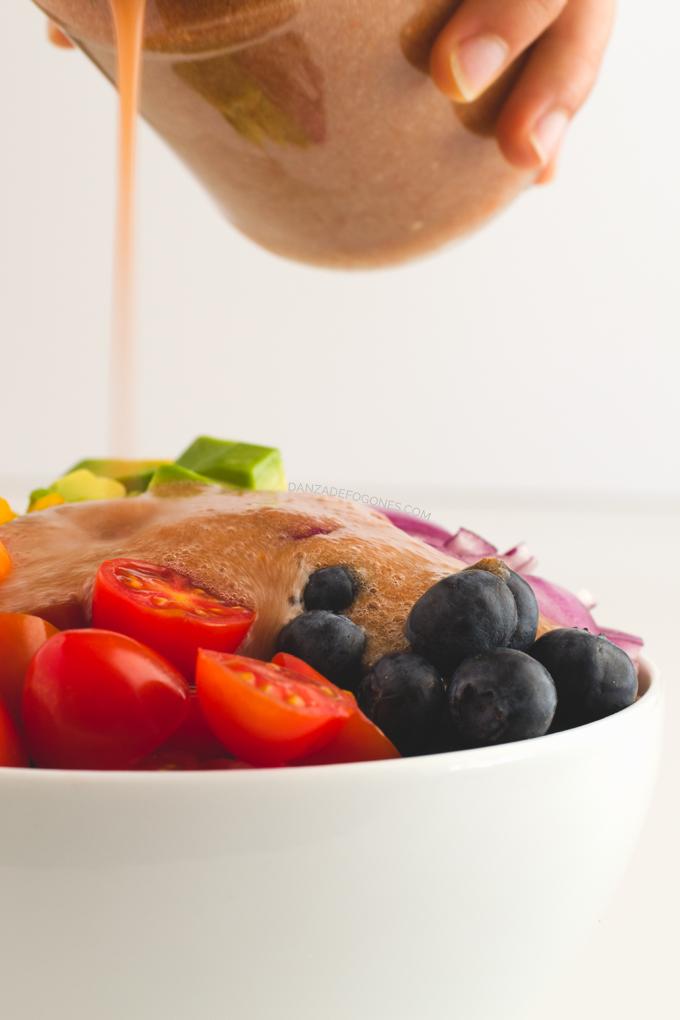 Ensalada Arcoiris con aliño de tomate | Danza de Fogones