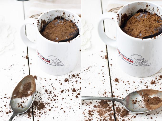 bizcocho de chocolate al microondas
