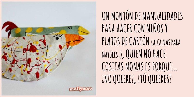 manualidades con platos de cartón