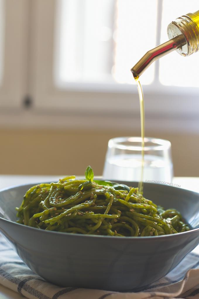 Receta de Pasta con Salsa Verde en 15 minutos