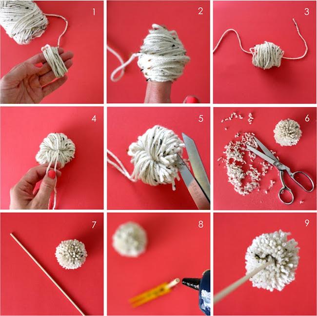 pompon decorativo how to