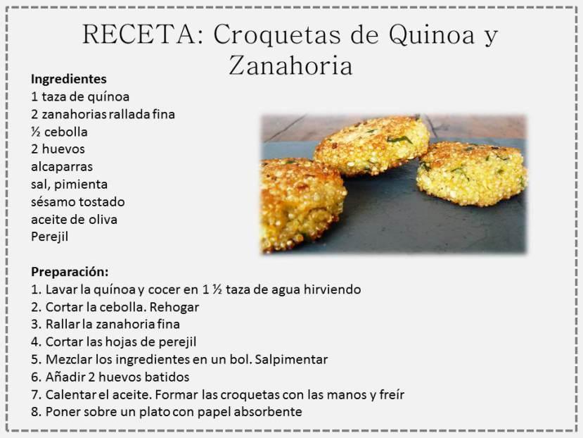 croqueta quinoa y zanahoria
