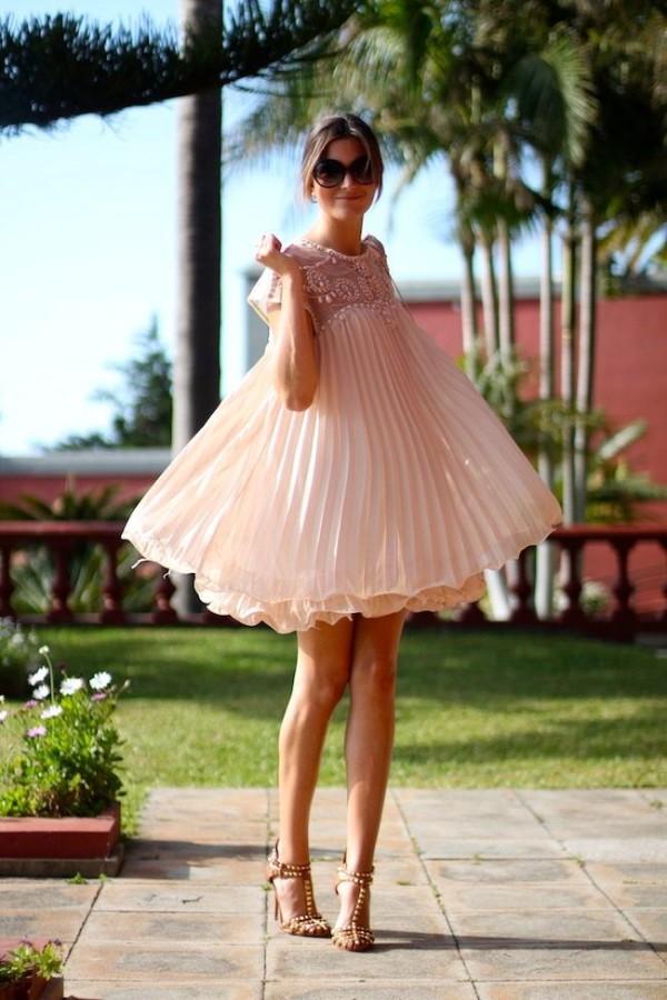 vestido nude fiesta