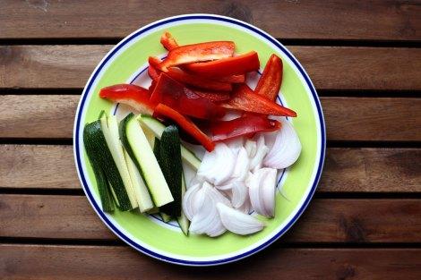 Verduras cortadas