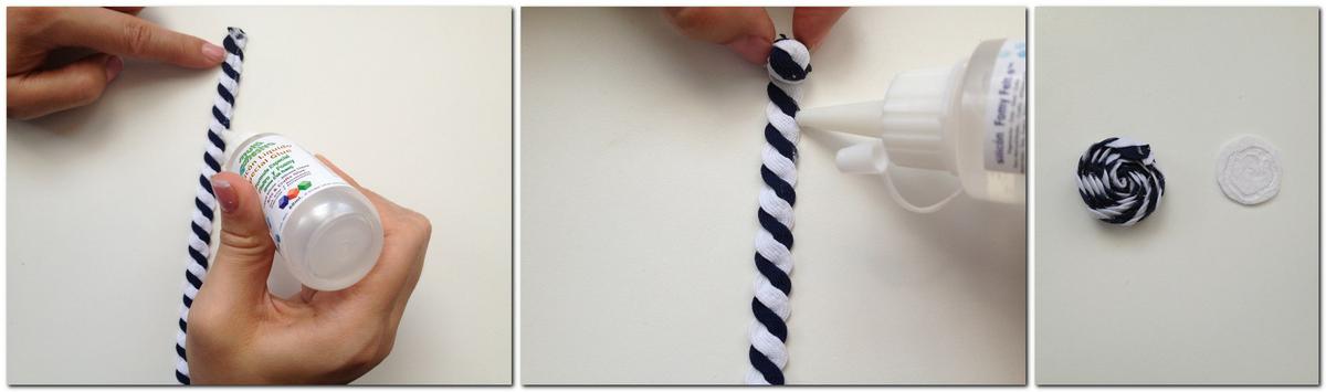 tutorial de como hacer una flor con cinta ondulada