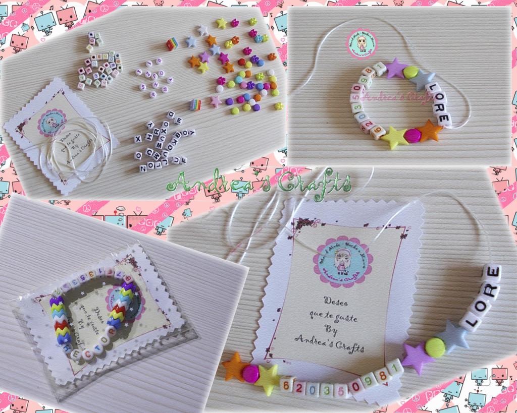 montaje pulseras acrílicas niños