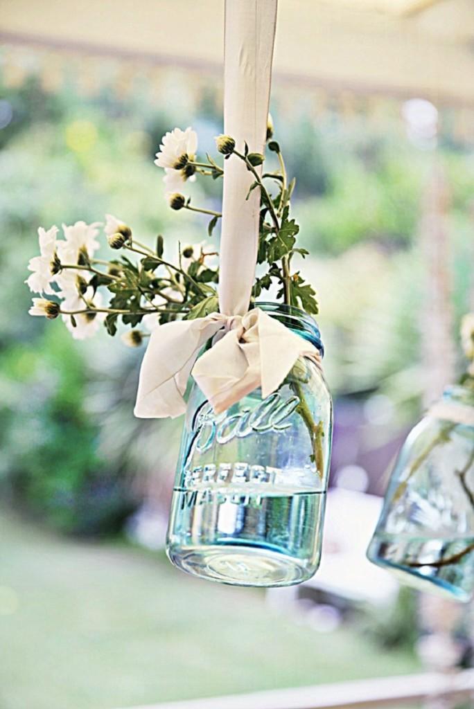 floreros con mason jar 2