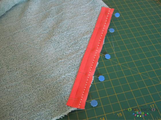 coser bies punta toalla