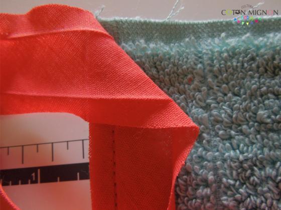 costura esquina bies doblez