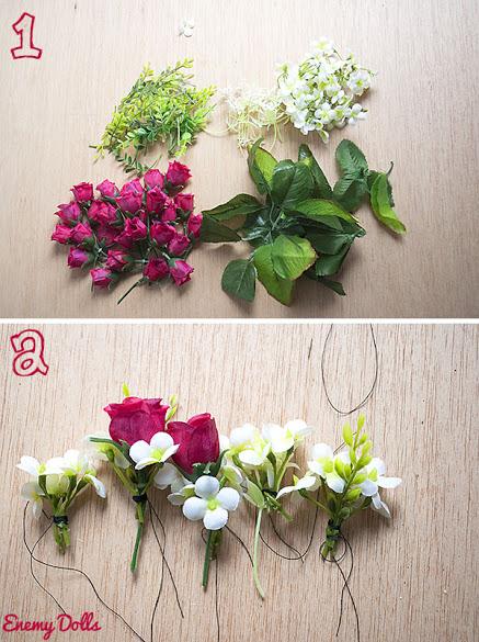 Tutorial DIY diadema o corona de flores - Enemy Dolls