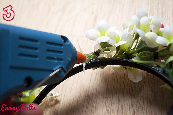Tutorial DIY diadema o corona de flores - Enemy Dolls