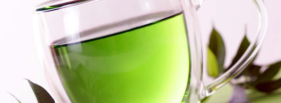 Té verde. Vaso de té