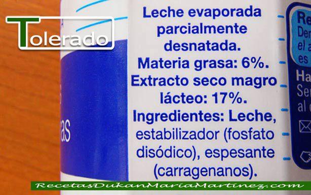 Nata apta Dukan: Leche evaporada Nestlé Ideal 6% materia grasa (Tolerado, Crucero)