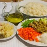 Ensalada arroz jamón queso