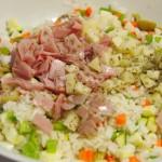 Ensalada arroz jamón queso