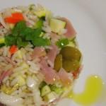 Ensalada arroz jamón queso