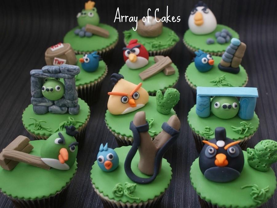 Cupcakes decorados angry birds