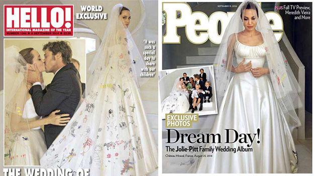 boda vestido Angelina Jolie El vestido de novia de Angelina