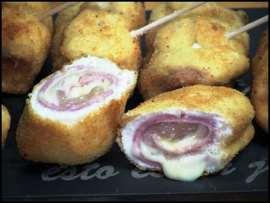 rollitos de pechuga con jamon y queso miniatura Pechugas Villaroy