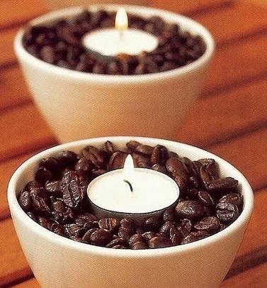 decorar vela con cafe