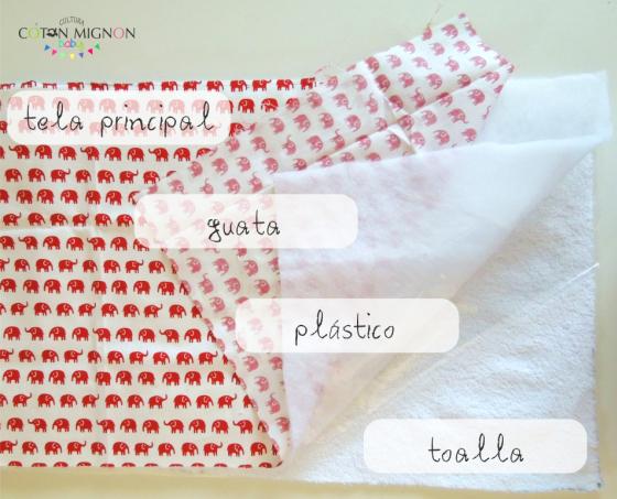 orden telas cambiador portátil