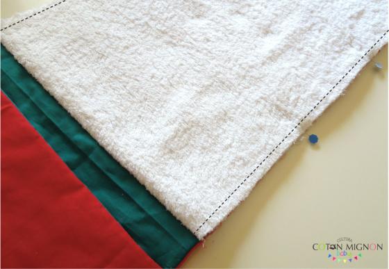 costuras laterales del cambiador