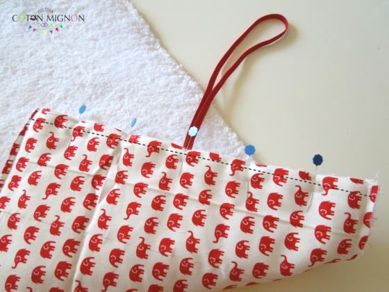 costura del extremo con elástico cambiador portátil