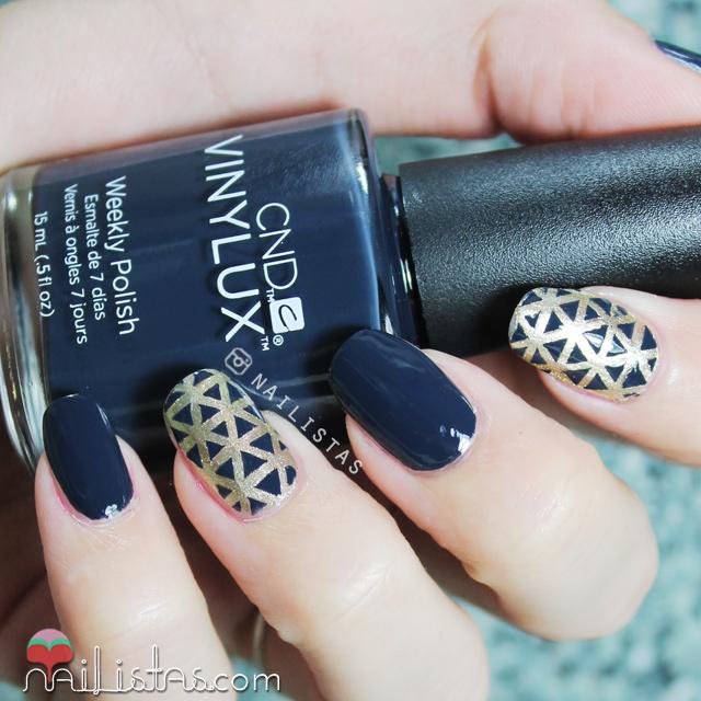 manicura y nail art de fiesta noche