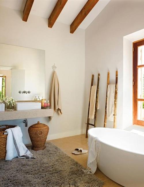 Decorar con vigas de madera