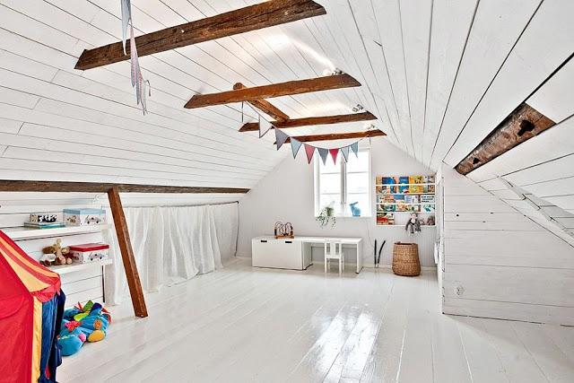 Decorar con vigas de madera