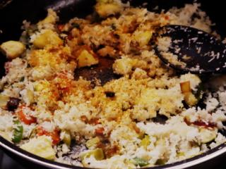 falso cous cous de coliflor