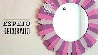 espejo decorado con carton