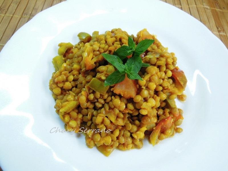 LENTEJAS SALTEADAS AL CURRY