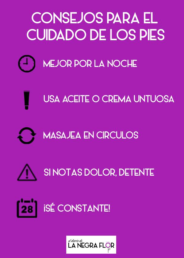 Consejos para el cuidado de los pies.