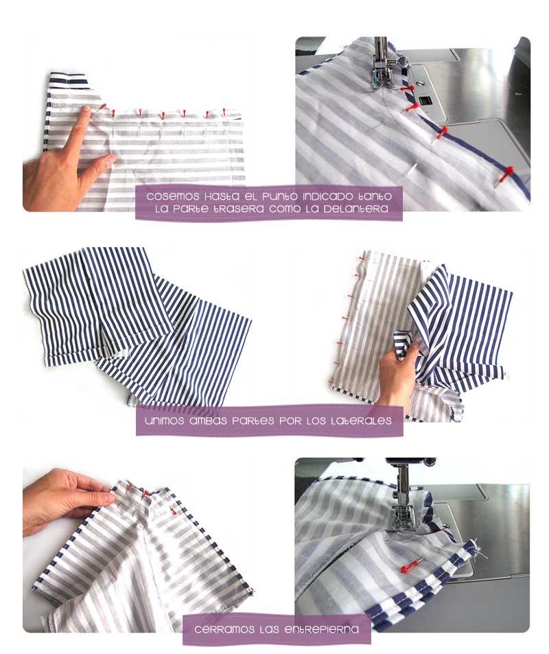 conjunto marinero bebe 3 Conjunto Marinero Bermuda y camiseta con aplicación #DIY