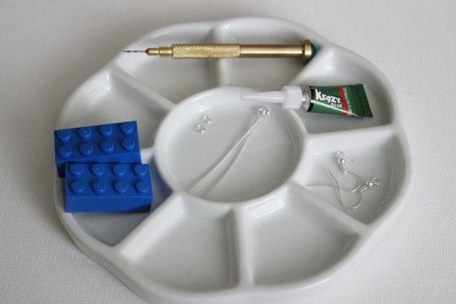 pendientes lego materiales